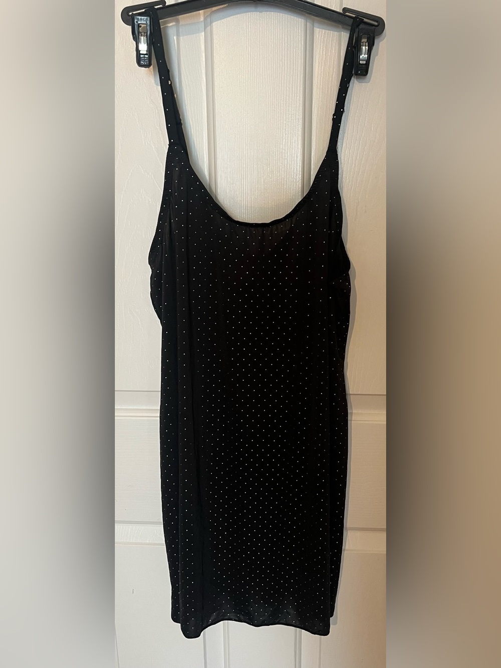 True Desire Black & Silver Studded Sleepwear Cami Nightie Size L